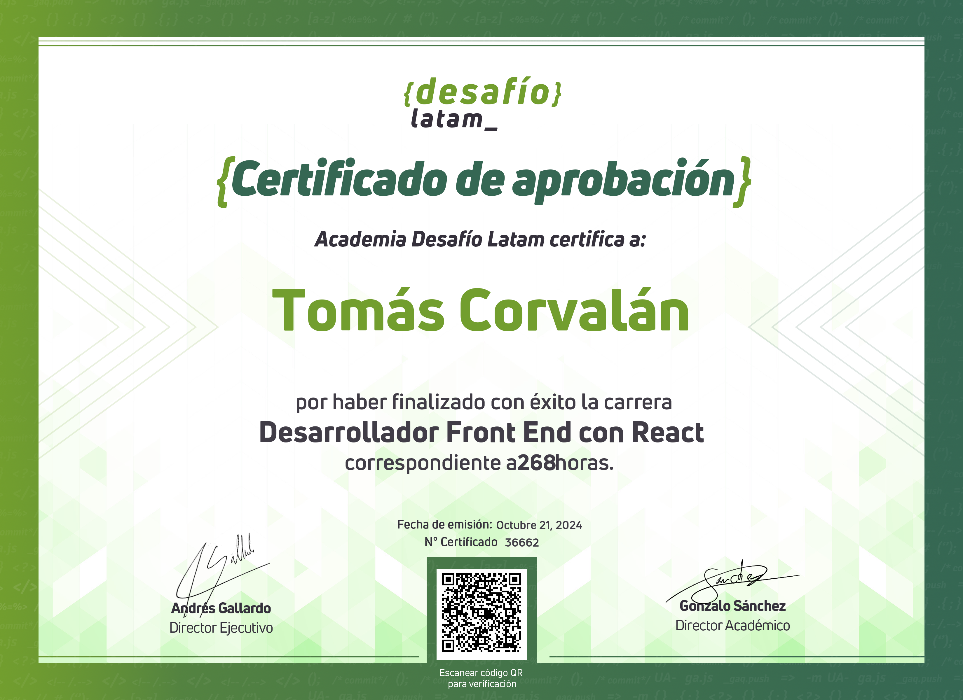 Certificado - REACT